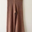 Stars Above Brown High Waisted Fuzzy Wide Leg Pants Size XS Photo 5