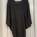 Joan Vass  Sweater Gray Oversized Draping Poncho Batwing High Low Size Small Photo 1