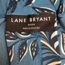 Lane Bryant  Women’s Floral Print Teal Blue Drawstring Tie Waist Mini Skirt Photo 4