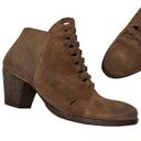 Free People  Loveland Ankle Boot in Brown Suede Snake Embossed Boho Size 39 US 9 Photo 10