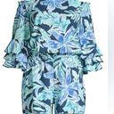 Lilly Pulitzer  Calla Printed Off-The-Shoulder High Tide Romper Photo 1