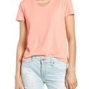 n:philanthropy Abigail Deconstructed Tee Coral Distressed Destroyed Cut-Out Top Photo 0