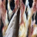 Romeo + Juliet Couture  Multi-Colored Long Faux Fur Vest Small $240 Photo 12