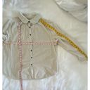 The Loft  Corduroy Long Sleeved Button Down Shirt Peter Pan Collar Puff Sleeve SZ L Photo 9