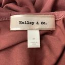 Hailey & Co. Hailey Co Size Medium Blouse Pink Mauve 1/2 Sleeve Top Flutter Sleeves Photo 2