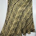 Ralph Lauren Vintage Lauren  Khaki Black Batik Tropical Palm Leaf Print Skirt Photo 2