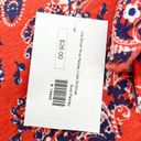 Joe Boxer  Juniors S Paisley Bandana Jersey Knit Top Cold Shoulder Patriotic Photo 8