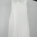 Lulus  White Satin Lace Backless Halter Maxi Formal, wedding Dress S Photo 6