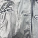 Vintage Y2K RAVE Faux Leather Black Jacket Long Club Goth Pleather M Size M Photo 5