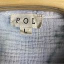 POL  Womens Sz L Tie Dye‎ Rough Cut Oversize Long Sleeve Button Down Gauze Photo 3