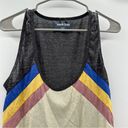 Modcloth  x Camp Collection Off White & Gray Rainbow Stripe Tank Top Sz L Photo 1