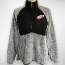 Antigua  Women's Detroit Red Wings Black/Gray Sherpa‎ Pullover Jacket | Med | EUC Photo 1