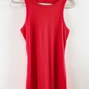 Gap  Sleeveless Crewneck Straight Cut Fitted Ribbed Tank Midi Dress Red XS Photo 7