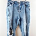 Abercrombie & Fitch  The Dad High Rise Curve Love Button Fly Jeans Blue 18 Photo 6