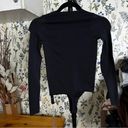 SKIMS  ESSENTIAL CREW NECK LONG SLEEVE BODYSUIT Color Onyx Size XXS XS NWT Photo 5