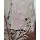 Cole Haan  Iridescent Taupe Hooded Trench Raincoat Size Medium Photo 2