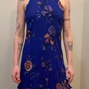 Xhilaration Blue Floral Halter Dress Photo 0