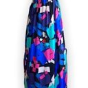 Shoshanna  Midnight Dress Long Silk Jewel Tone Geometric Printed Strapless Prom Photo 4