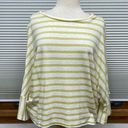 Cupcakes and Cashmere S //  Yellow Stripe Linen Blend Flutter Sleeves Top Photo 0