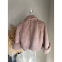 Forever 21 F21 Plush Faux Fur Shearling Jacket Mauve Pink Lux Collared Teddy Coat Small Photo 5