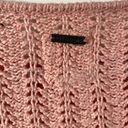 Billabong Open Knit Sweater size small Colorblock Red Pink Brown Photo 4