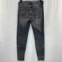 ZARA Raw Hem Distressed Denim Skinny Jeans Grey Size 4 Photo 7