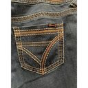 Seven7  Womens Capri Jeans Sz 12 Dark Wash Mid-Rise Embroidered Contrast Stitch Photo 4