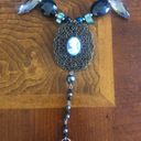 Handcrafted filigree cameo black agate Czech glass pearl necklace Photo 6