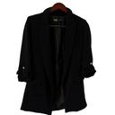 ZARA  Black Rolled Up Open Blazer Jacket Photo 11