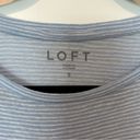 Loft Stripe Cropped Ruffle Long-Sleeve Tee Photo 3