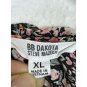 BB Dakota  Meadow Floral Blouse XL Ruffle Flutter Sleeve V-Neck Tie Front Cottage Photo 9