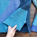 Anthropologie Zaket & Plover • Anthro color block sweater blue green wool chunky knit pullover Photo 4