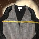 BCBGeneration Faux Leather & Tweed Cape Blazer LG Photo 4