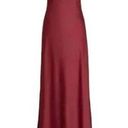 Modcloth  Burgundy Embrace Elegance Satin Maxi Dress Photo 0