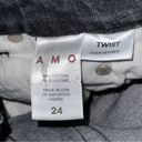 Twisted AMO Denim Women’s Size 24 Black Gray Vixen Destroy  Hem Skinny Jeans Photo 8