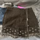 Calvin Klein Jeans Calvin Klein dark grey frayed warped denim women skirts  Photo 2