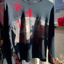 Y2k black and red gothic vampy long sleeve Size L Photo 0