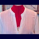 Calvin Klein Jeans  white cotton peasant tunic blouse in size Medium Photo 1