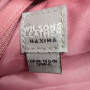 Wilson’s Leather Vtg Y2K Wilsons Leather Pink Leopard Print Rabbit Fur Baguette Shoulder Bag Photo 5