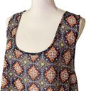 Mileage Women's𝅺  blue patterned open back tank top Photo 1