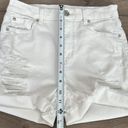 American Eagle  Curvy High Rise White Shortie Stretch Jean Shorts Size 2 Photo 7