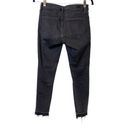 Harper Abercrombie Fitch  Low Rise Raw Ankle Stretch Skinny Jean 25 Short Black Photo 3