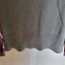 CAbi  Grey and Purple Eden Bell Sleeve Turtleneck Women's Sweater Size Medium Photo 6