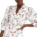 INC  International Concepts White Floral Eyelet Puff Sleeves Shirt Dress Size 14 Photo 3