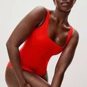 Everlane  the Square Neck One Piece in Bright Red NWT XXS Photo 0