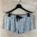 Bebe Women's Gray/Silver Allover Printed Sleep Shorts, Large Photo 2