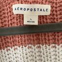 Aeropostale Block Striped V Neck Cropped Sweater Photo 1