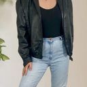 Genuine Vintage black leather bomber jacket M Size M Photo 0