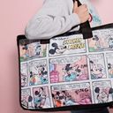 Disney  Mickey Minnie Mouse Comic Strip Zipper Tote Travel Overnight Large Bag Photo 1