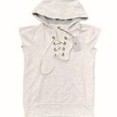 Avocado Womens Small NWT Lace up Sweatshirt Hoodie Top Photo 4